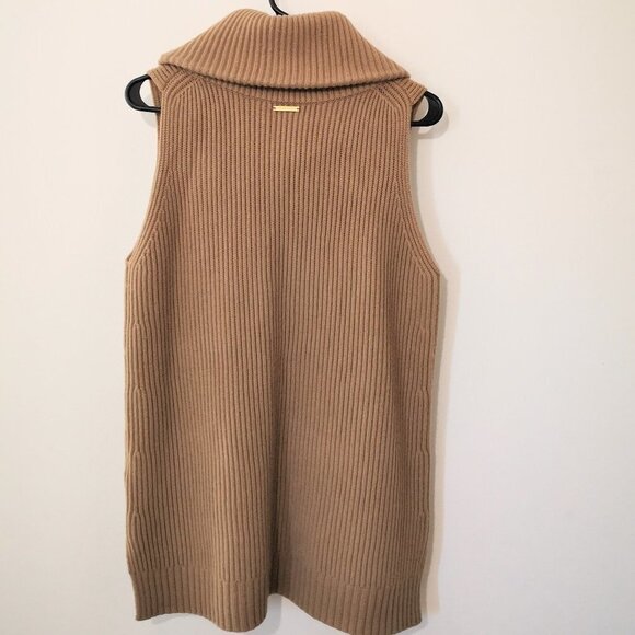 MICHAEL KORS Sleeveless Wool and Cashmere Turtleneck Sweater Size Medium - Picture 2 of 6